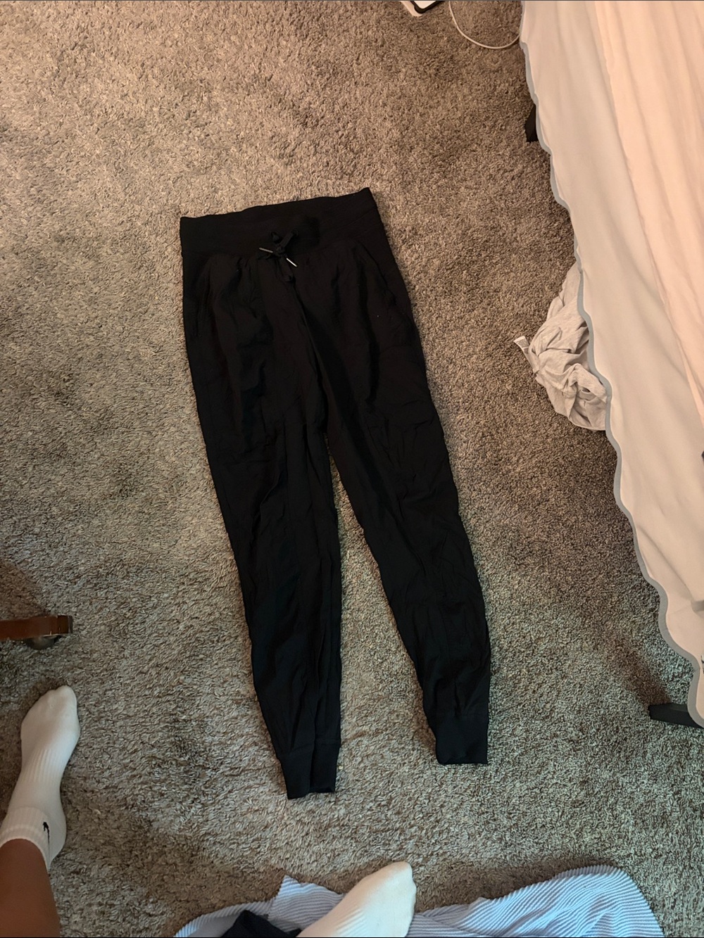 lululemon athletica Black Lightweight Joggers with Logo